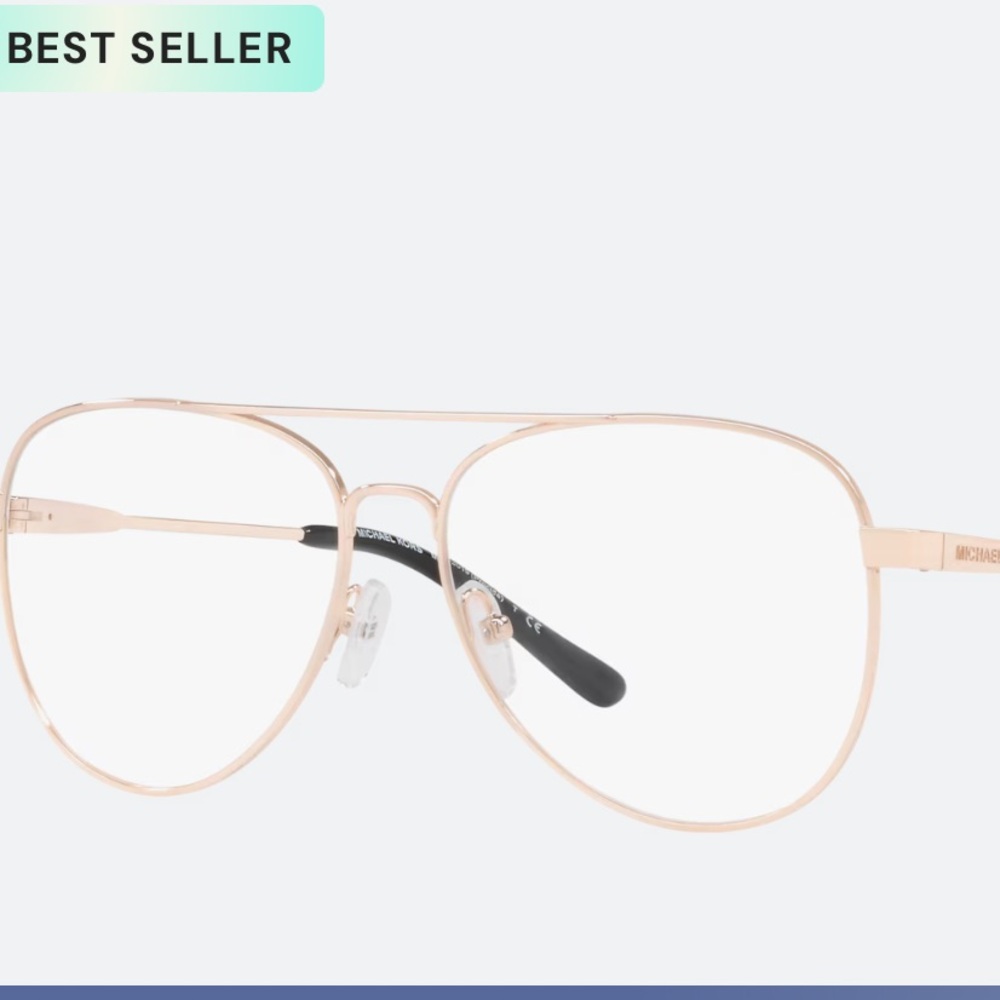 Michael Kors Blush Gold Aviator Glasses